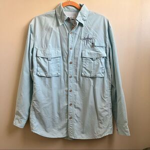 Guy Harvey light blue fishing sun shirt S